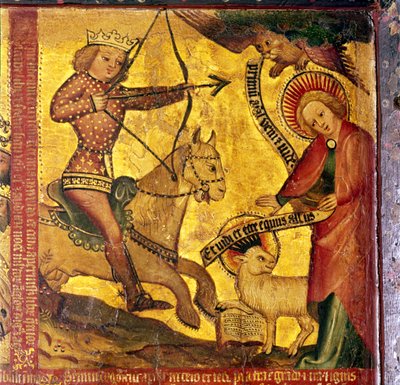The First Horseman, identified with Roman Emperor Gaius AD37-41, 14th-15th century by Master Bertram of Hamburg