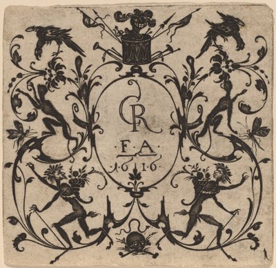 Ornament with Grotesque by Master CR