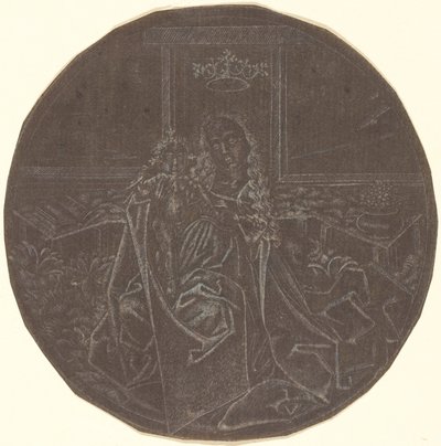 The Madonna and Child in a Garden by Master E.S. Facsimile