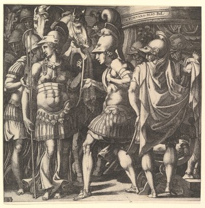Alexander Welcoming Thalestris and the Amazons, mid-16th century by Master FG