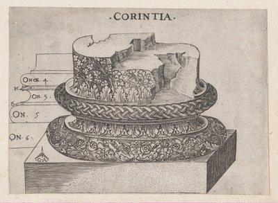 Speculum Romanae Magnificentiae: Corinthian base by Master GA