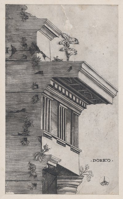 Speculum Romanae Magnificentiae: Doric Order by Master GA