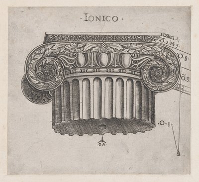 Speculum Romanae Magnificentiae: Ionic capital by Master GA