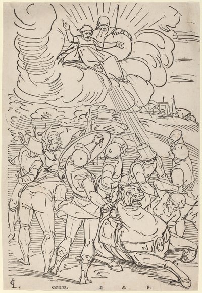 The Conversion of Saint Paul by Master G.G.N. after Luca Cambiaso