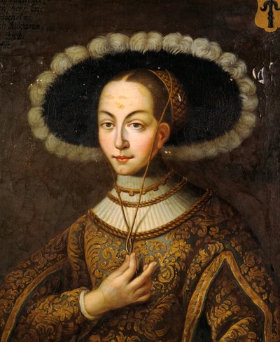 Portrait of Margareta Eriksdotter Vasa, sister of king Gustav I of Sweden by Master Hillebrandt