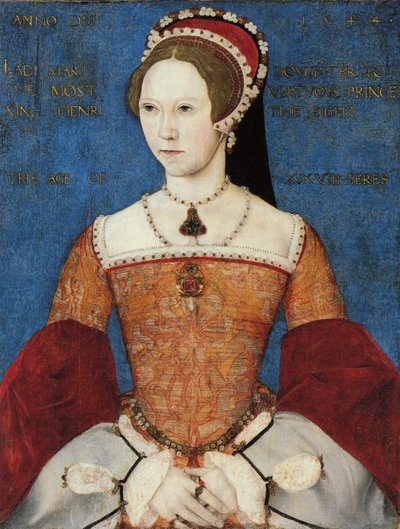 Portrait of Mary I or Mary Tudor (1516-58), Daughter of Henry VIII, at the Age of 28, 1544 by Master John