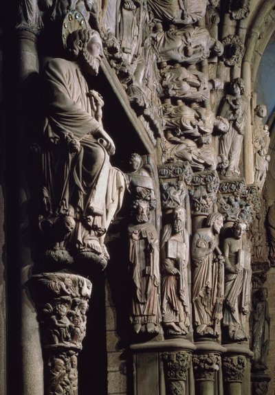 Portico de la Gloria Depicting St. James (detail) by Master Mateo