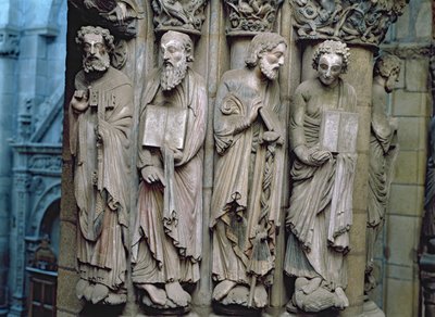 Portico de la Gloria Depicting the Apostles (detail) by Master Mateo