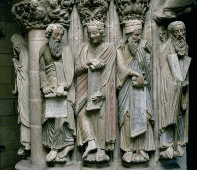 Portico de la Gloria with the Old Testament Prophets (detail) by Master Mateo