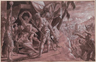 Soldiers Discovering the Body of Holofernes by Master Of The Liechtenstein Adoration