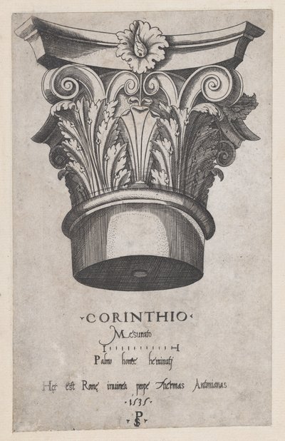 Speculum Romanae Magnificentiae: Corinthian Capital by Master PS