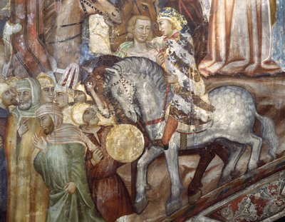 Detail from the Crucifixion by Master Trecentesco of Sacro Speco School