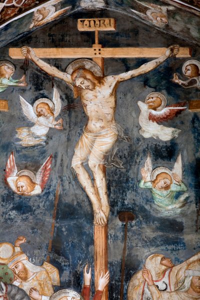 The Crucifixion (detail) by Master Trecentesco of Sacro Speco School