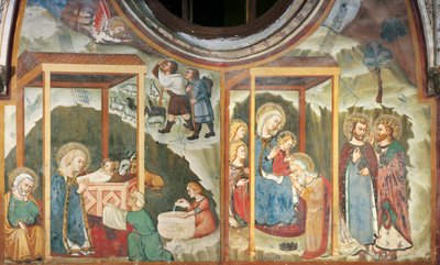 The Nativity and the Adoration of the Magi by Master Trecentesco of Sacro Speco School