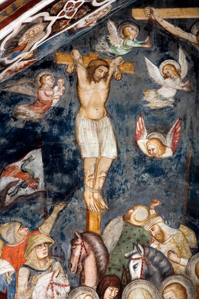 The Repentant Thief, Crucified with Jesus, His Soul Embraced by an Angel. Representation of the Good Thief, Also Called Saint Dismas by Master Trecentesco of Sacro Speco School