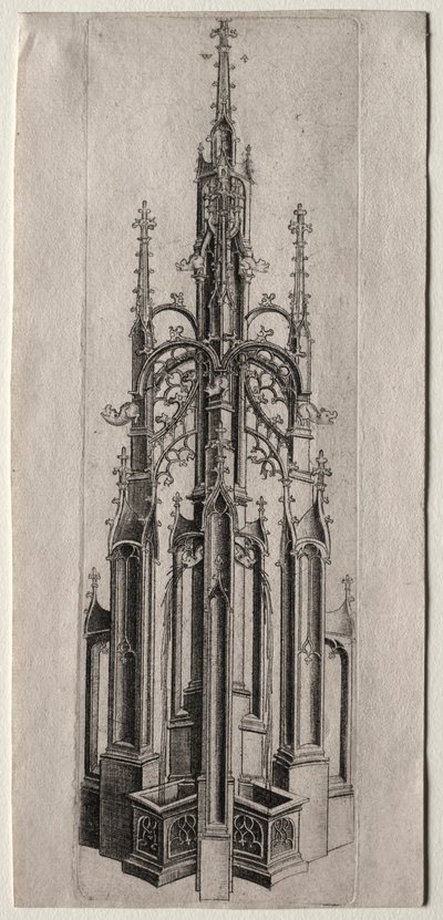 Design for a Gothic Fountain by Master W with the Key