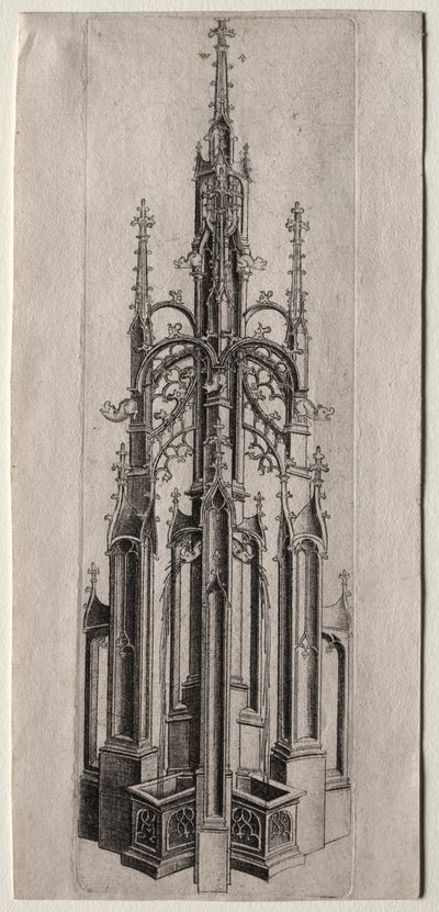 Design for a Gothic Fountain, c. 1470 by Master W with the Key