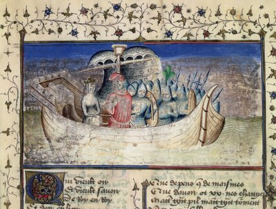 Brutus the Trojan Sets Sail for Britain, from The History of the Kings of Britain by Geoffrey of Monmouth by Master Wistace