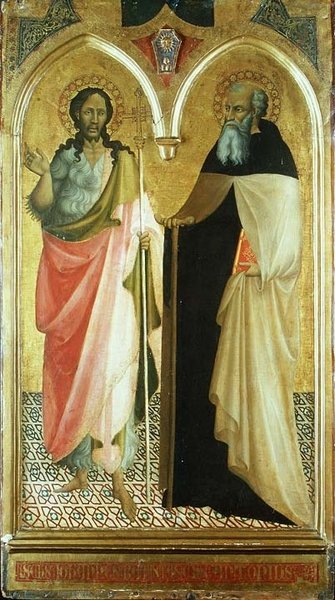St. John the Baptist and St. Anthony Abbot (gold ground panel) by Master of 1419