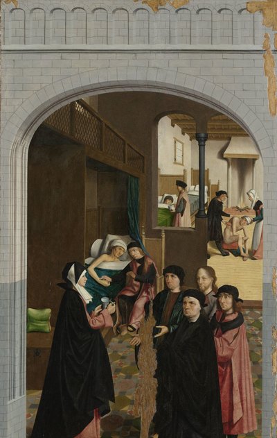 The Seven Works of Mercy (Panel of a Polyptych with the Seven Works of Mercy: Visiting the Sick) by Master of Alkmaar