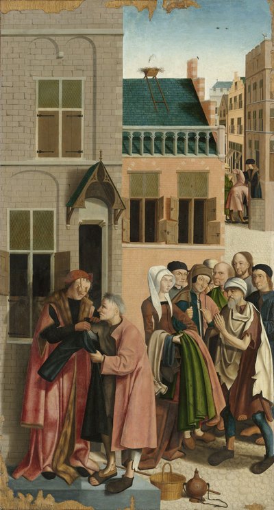 The Seven Works of Mercy: Clothing the Naked by Master of Alkmaar