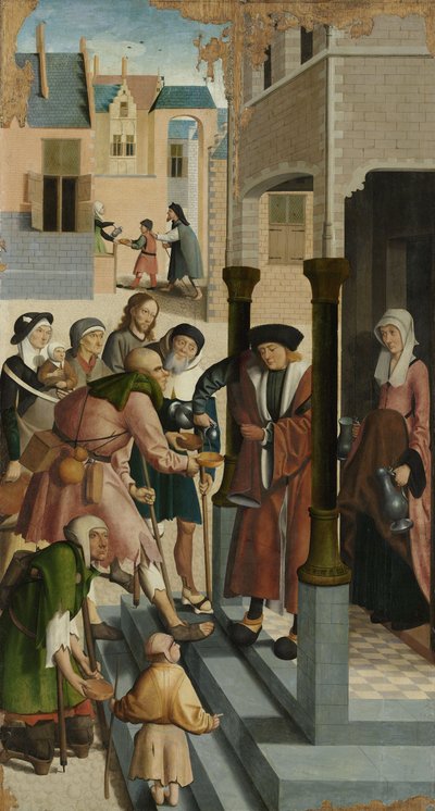 The Seven Works of Mercy: Giving Drink to the Thirsty by Master of Alkmaar