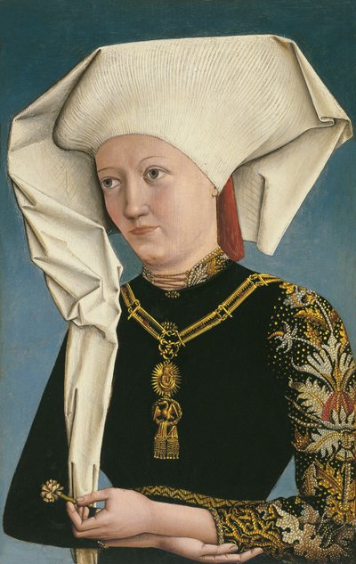 Portrait of a Lady wearing the Order of the Swan by Master of Ansbach