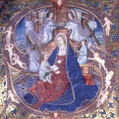The Virgin and Child surrounded by angels by Master of Burgo de Osma