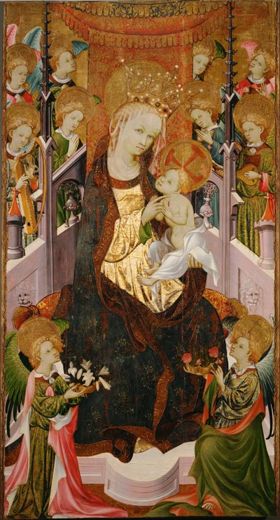Virgin and Child Surrounded by Angels by Master of Burgo de Osma