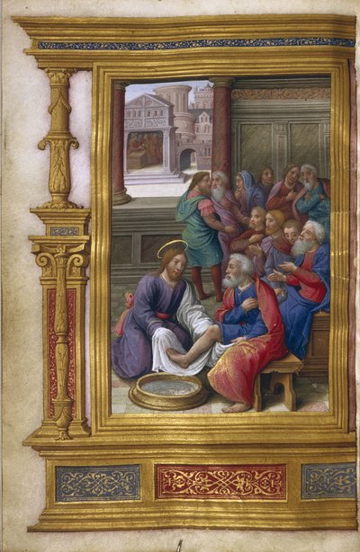 Christ Washing the Feet of the Apostles by Master of Claude de France