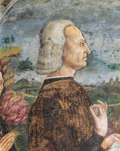 Chapel of St Margaret of Antioch, Portrait of Guglielmo VIII Paleologo, Marquis of Monferrato, Fresco by Master of Crea