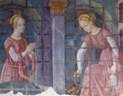 Fresco in Chapel at Basilica of Santa Maria Assunta, Piedmont, Italy by Master of Crea