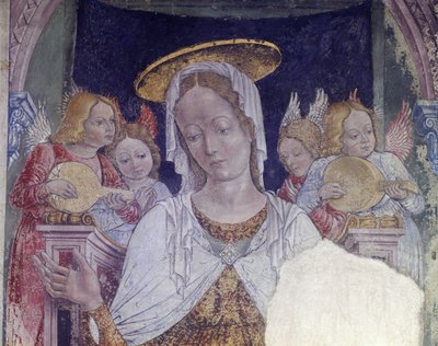 Fresco in chapel at Basilica of Santa Maria Assunta by Master of Crea