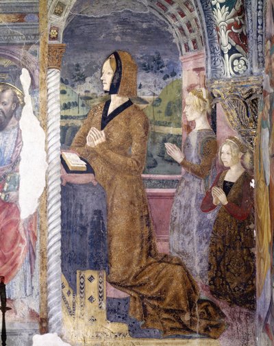 Fresco in chapel at Basilica of Santa Maria Assunta, Serralunga di Crea, Piedmont Region, Italy by Master of Crea