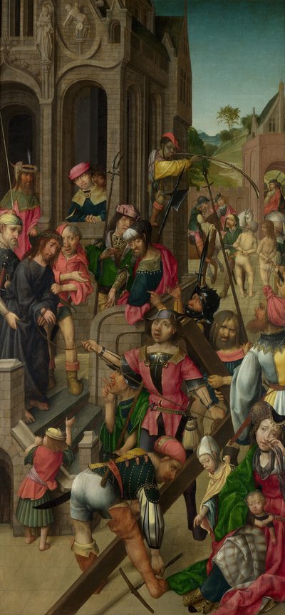 Christ Presented to the People Triptych: Scenes from the Passion of Christ, Left Panel by Master of Delft