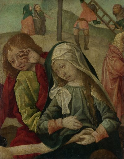 Virgin and Saint John Mourning over the Body of Christ, c.1500 by Master of Delft