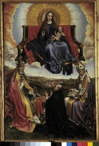 Virgin in Glory Between St. Peter and St. Augustine by Master of Flémalle