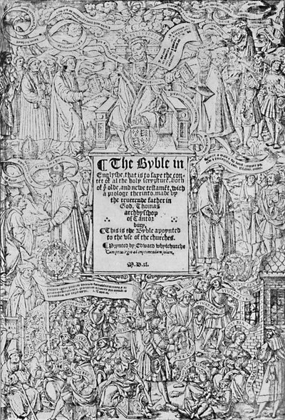 Title-Page of the Great Bible, 1540 by Master of Francois de Rohan