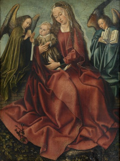 The Virgin and Child between Two Angels by Master of Frankfurt