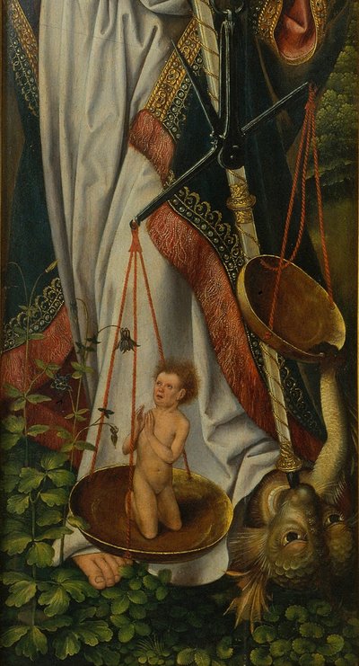 Triptych of the Baptism of Christ (detail) by Master of Frankfurt