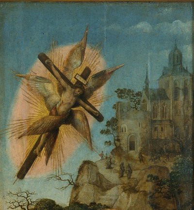 Triptych of the Baptism of Christ (detail) by Master of Frankfurt