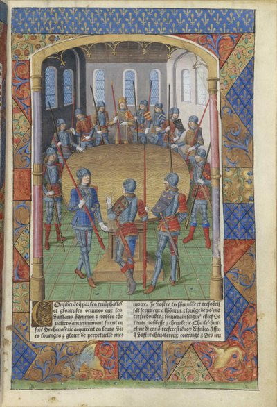 Lancelot du Lac. King Arthur and the Knights of the Round Table, 1494 by Master of Jacques de Besançon