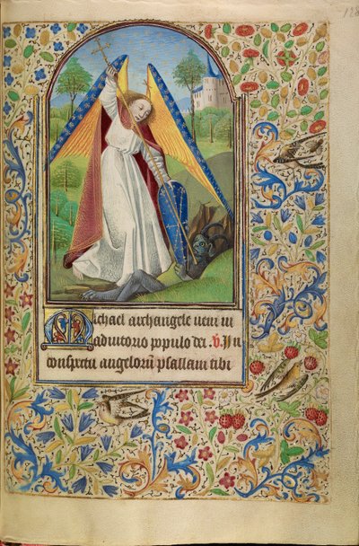 Saint Michael Battling the Devil by Master of Jacques of Luxembourg