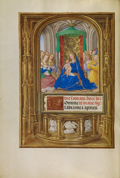 The Virgin and Child Enthroned by Master of James IV of Scotland