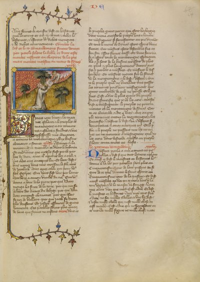Moses Receiving the Tablets of the Law by Master of Jean de Mandeville