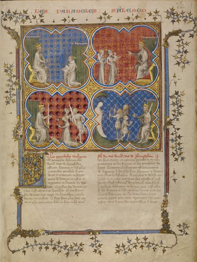 Solomon Teaching Rehoboam; The Judgment of Solomon; Solomon Testing the Legitimacy of Three Brothers by Master of Jean de Mandeville