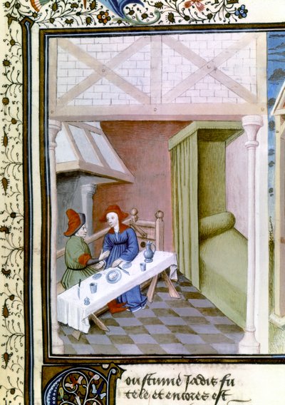 A Scene from the Decameron, Salabetto and Iancofiore by Master of Mansel