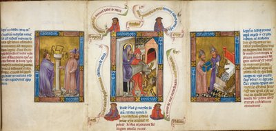 Three Scenes depicting the 