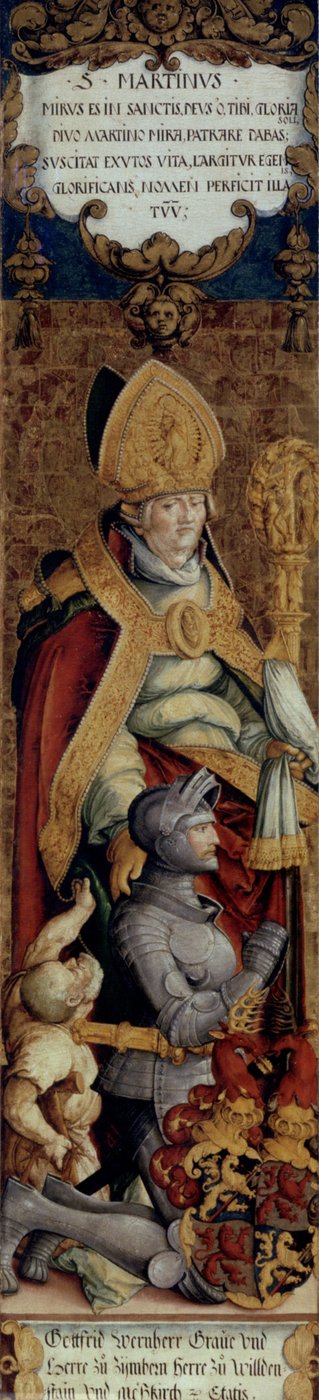 St. Martin with Beggar and the Donor Gottfried Werner von Zimmern by Master of Messkirch