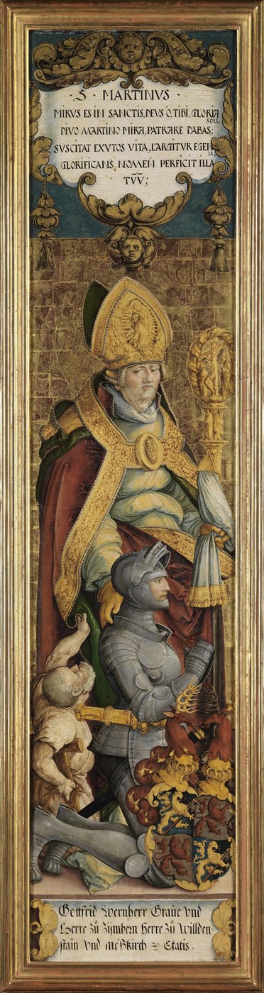 Saint Martin of Tours with Gottfried Werner von Zimmern and a beggar by Master of Messkirch